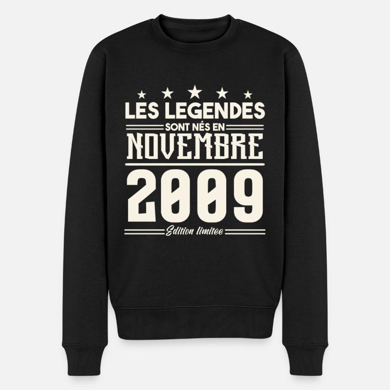 Les légendes sont nés en novembre 2009. - Pull Premium bio Homme - noir