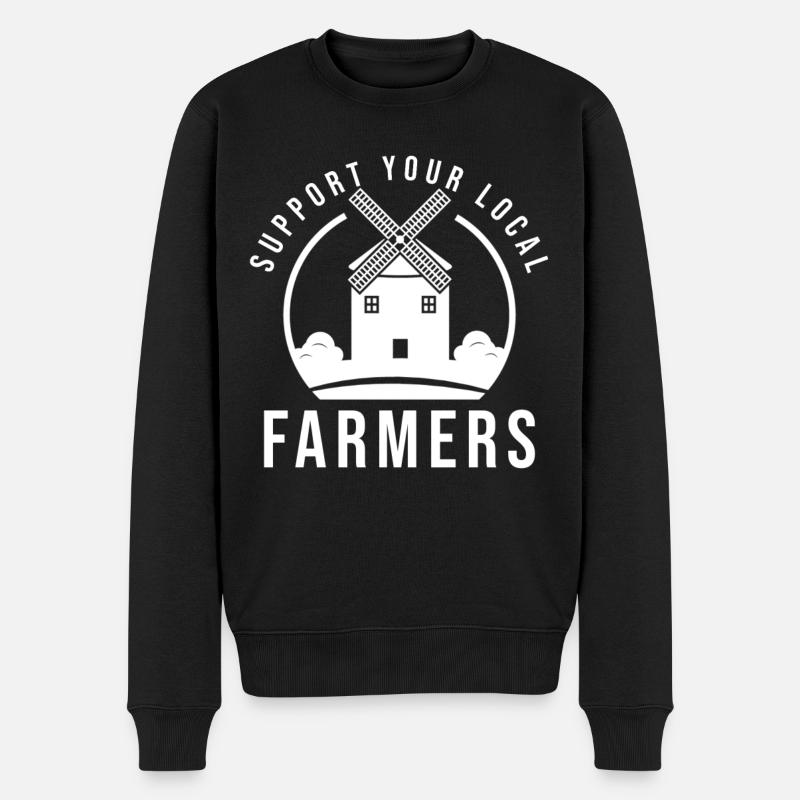 Soutenez vos agriculteurs locaux - Pull Premium bio Homme - noir
