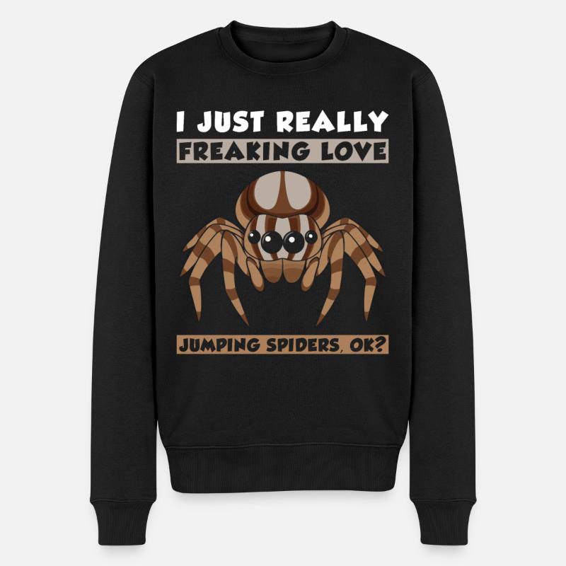 Springspinne - Männer Premium Bio Pullover - Schwarz