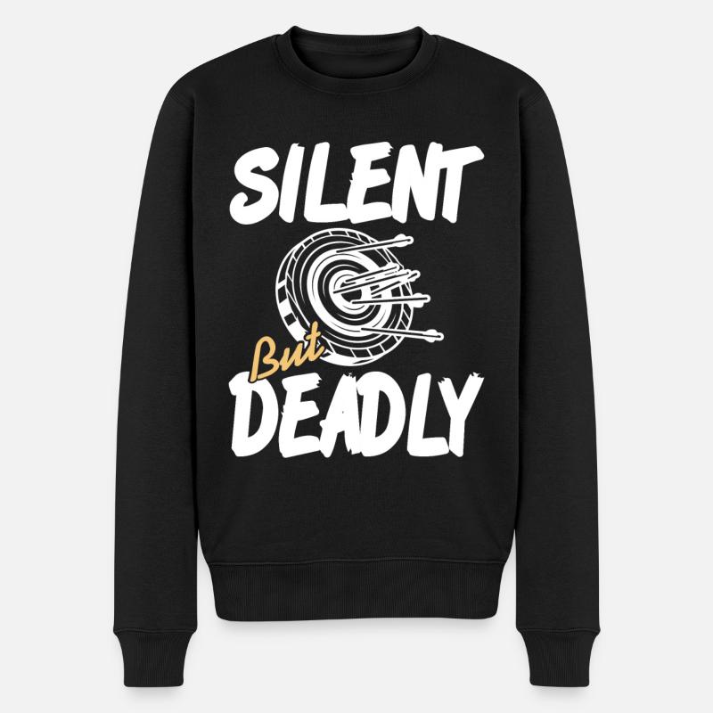 Bogenschütze - Silent but Deadly - Männer Premium Bio Pullover - Schwarz
