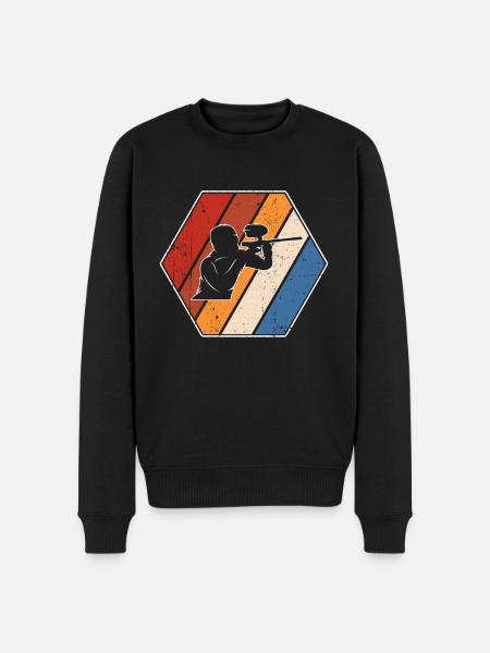 Paintball Retro - Men's Premium Organic Jumper - black