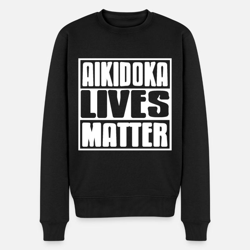 Aikidoka Lives Matter - Männer Premium Bio Pullover - Schwarz