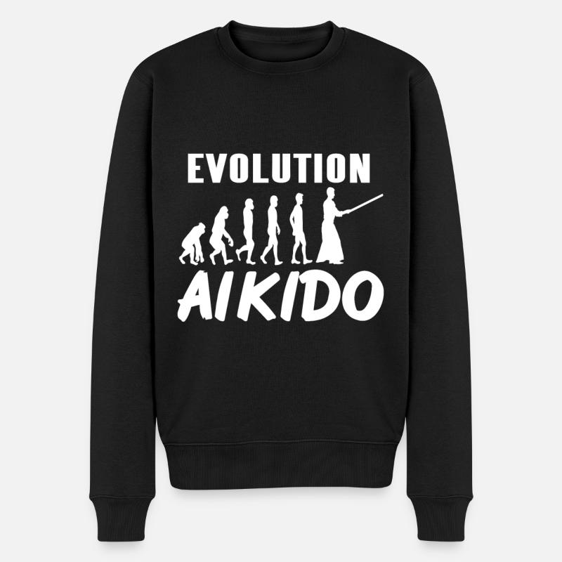 Evolution Aikido - Men's Premium Organic Jumper - black