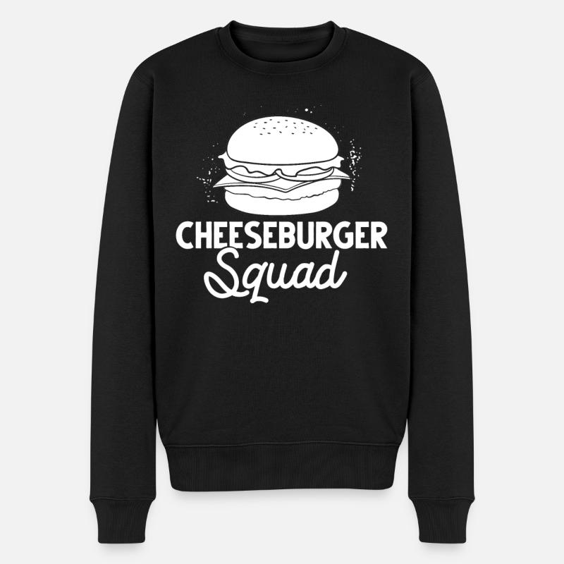 Cheeseburger Cheese Sandwich Hamburger - Pull Premium bio Homme - noir