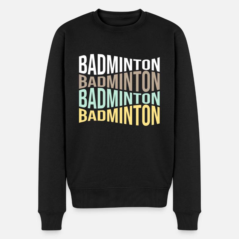 Badminton - Männer Premium Bio Pullover - Schwarz