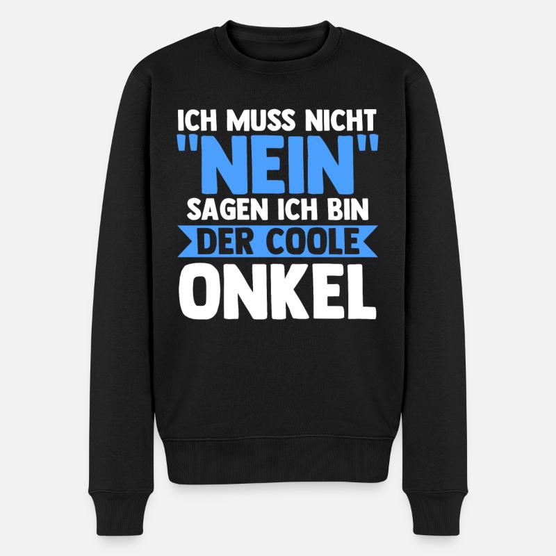 Patenonkel Pate Onkel - Männer Premium Bio Pullover - Schwarz