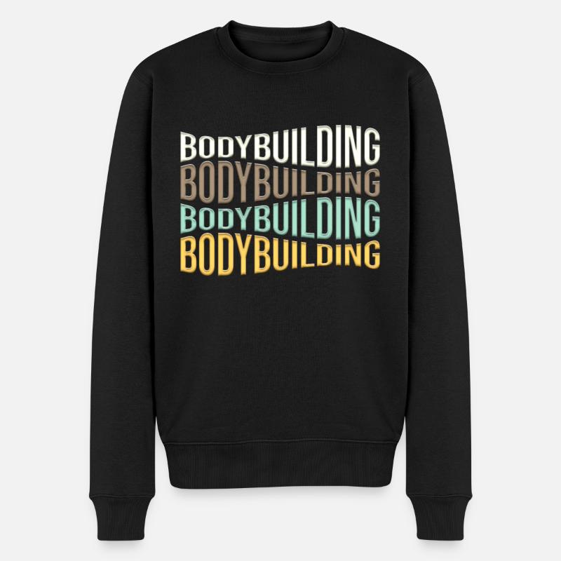 bodybuilding - Männer Premium Bio Pullover - Schwarz