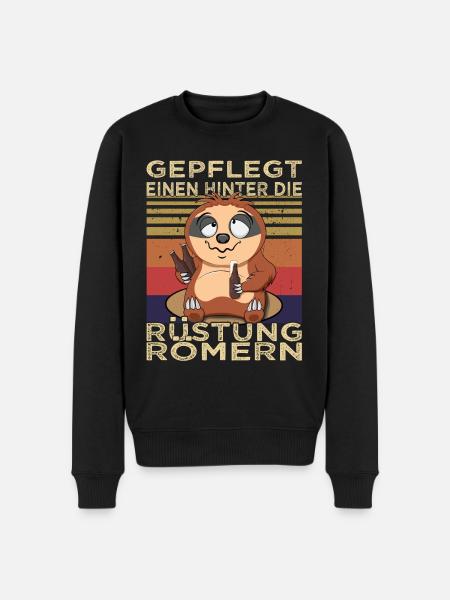 Biertrinker Spruch - Saufen - Männerabend - Männer Premium Bio Pullover - Schwarz