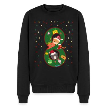 8 Years Old Children Christmas Gift Cute - Men's Premium Organic Jumper - black - Front - Nico (187cm)