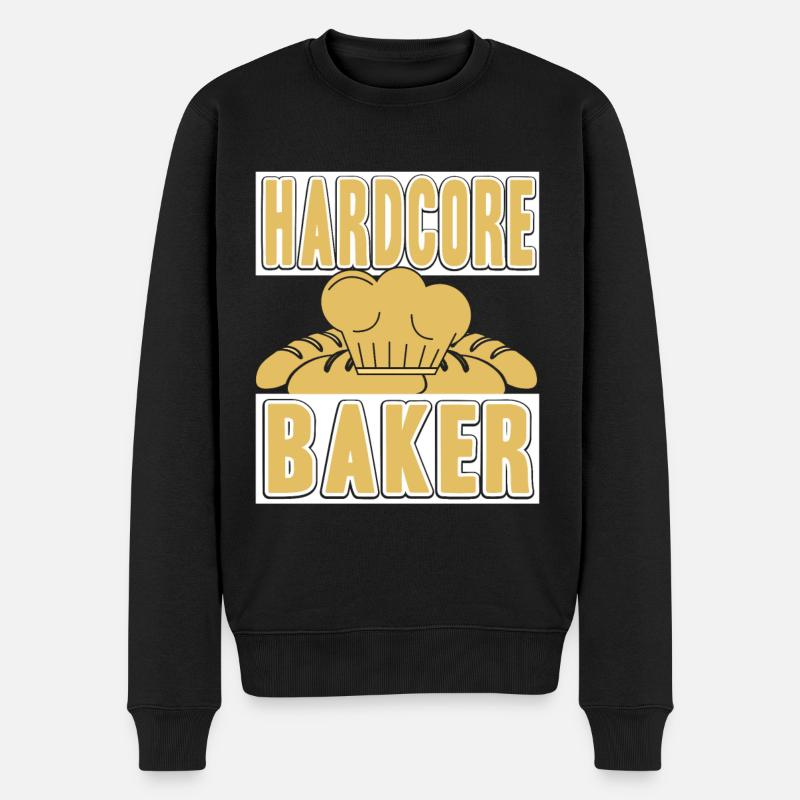 Hardcore Baker - Men's Premium Organic Jumper - black