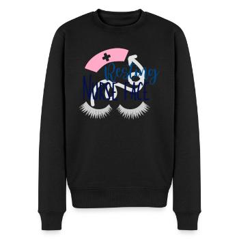 Resting Nurse Face - Men's Premium Organic Jumper - black - Front - Nico (187cm)