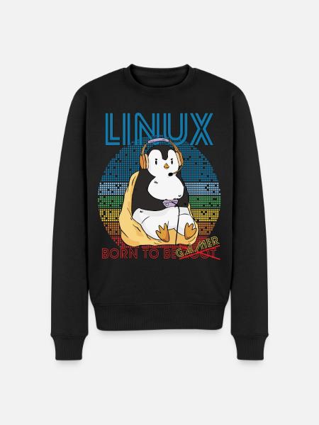 Gamer Linux Born To Be Root Geek Game Programmer A - Men's Premium Organic Jumper - black