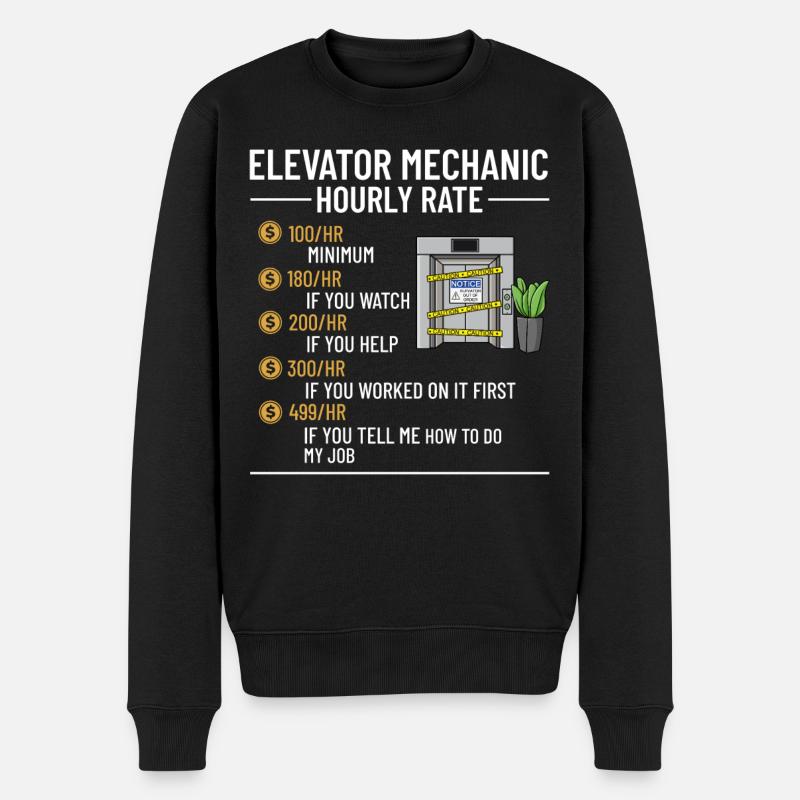 Technicien d’ascenseur Élévateur élévateur - Pull Premium bio Homme - noir