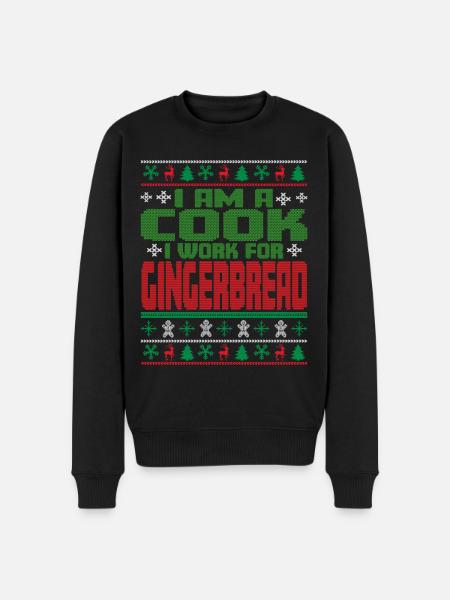 Chef Christmas Quote - Men's Premium Organic Jumper - black