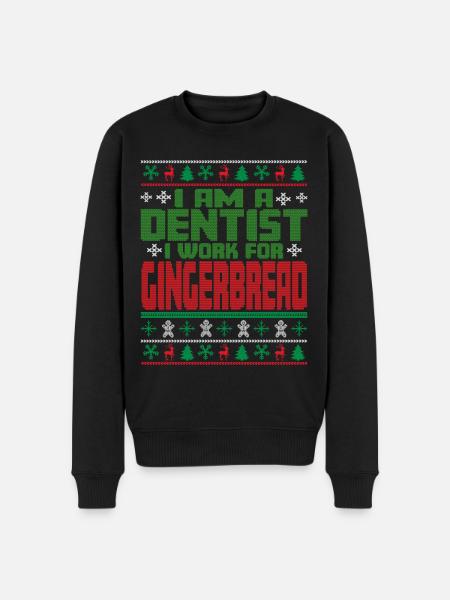 Dentist Christmas Saying - Men's Premium Organic Jumper - black