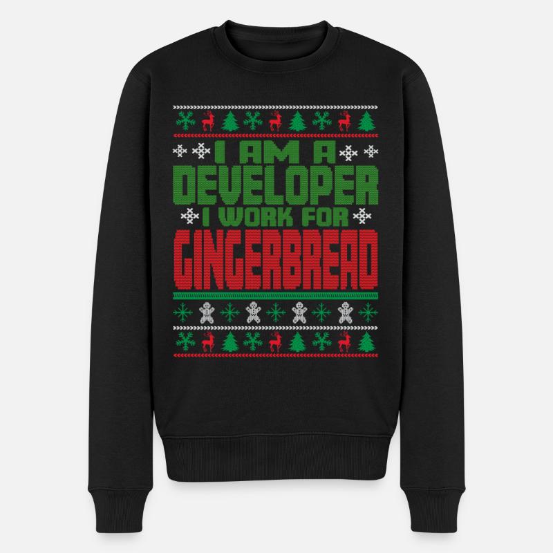 Software Developer Christmas Quote - Men's Premium Organic Jumper - black
