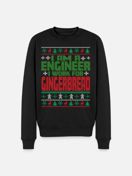 Engineer Christmas Saying - Men's Premium Organic Jumper - black