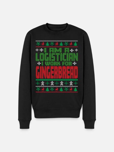 Logistician Christmas quote - Men's Premium Organic Jumper - black