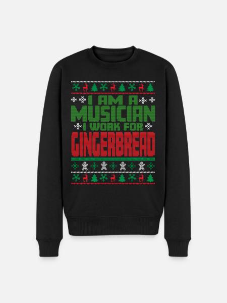 Musician Christmas Saying - Men's Premium Organic Jumper - black