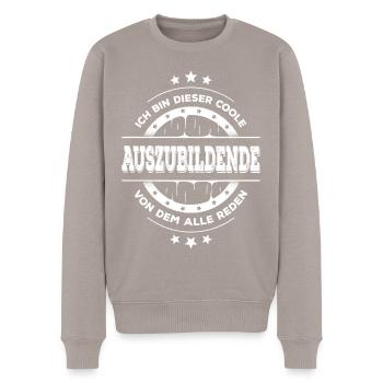 Auszubildender Kollegen Geburtstag Azubi Geschenk - Männer Premium Bio Pullover - Taupe - Vorne - Nico (187cm)