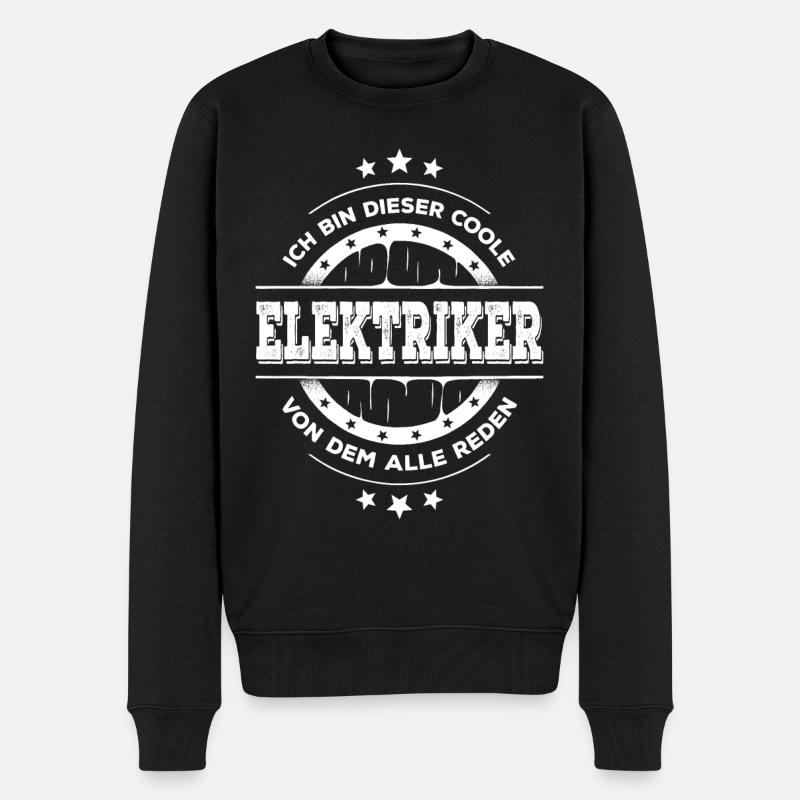Elektriker Geburtstag Elektroniker Geschenk - Männer Premium Bio Pullover - Schwarz