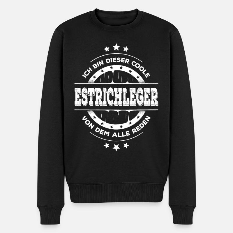 Estrichleger Kollegen Geburtstag Rohbau Geschenk - Männer Premium Bio Pullover - Schwarz