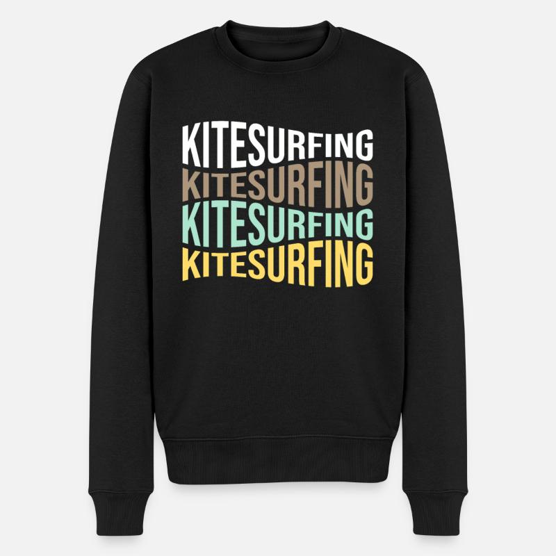 kite surfen - Männer Premium Bio Pullover - Schwarz