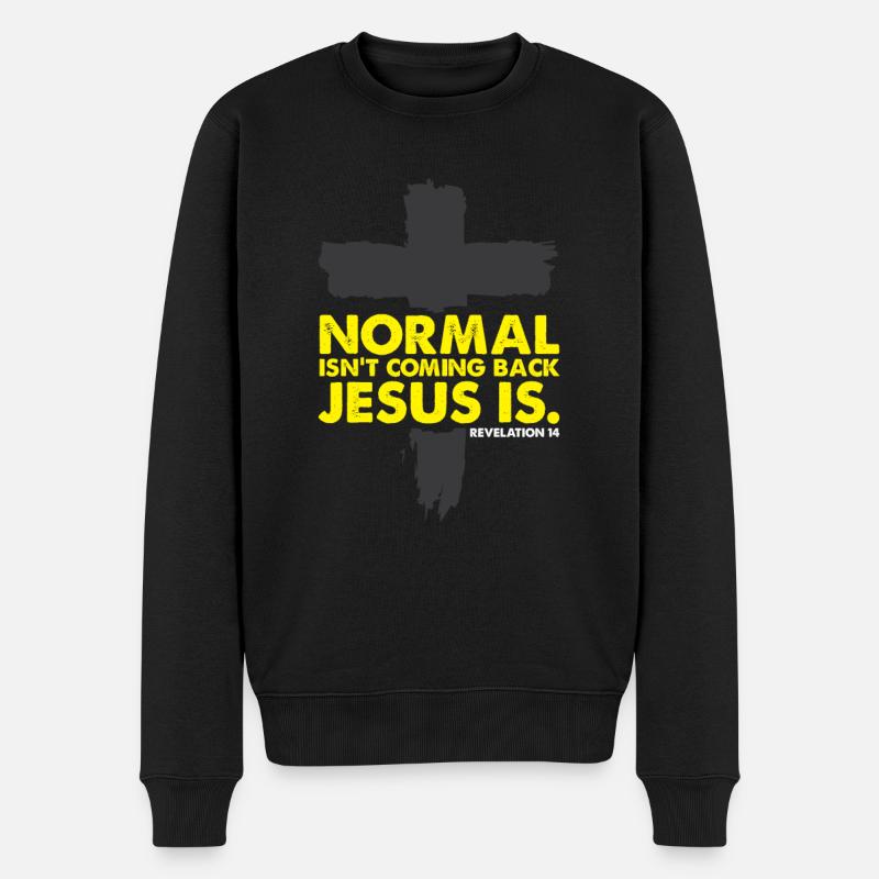 Gott Jesus Christ Glaube Kirche Bibel - Männer Premium Bio Pullover - Schwarz
