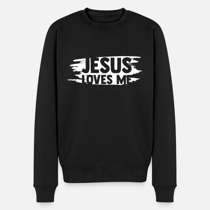 Gott Jesus Christ Glaube Kirche Bibel - Männer Premium Bio Pullover - Schwarz
