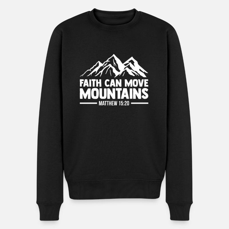 Glaube Christlich Jesus Christ Bibel Religion Gott - Männer Premium Bio Pullover - Schwarz
