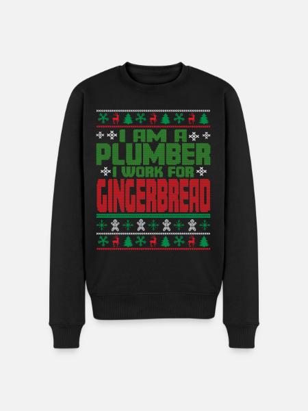 Plumber's Christmas Quote - Men's Premium Organic Jumper - black
