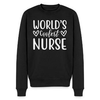 Worlds Coolest Nurse - Männer Premium Bio Pullover - Schwarz - Vorne - Nico (187cm)