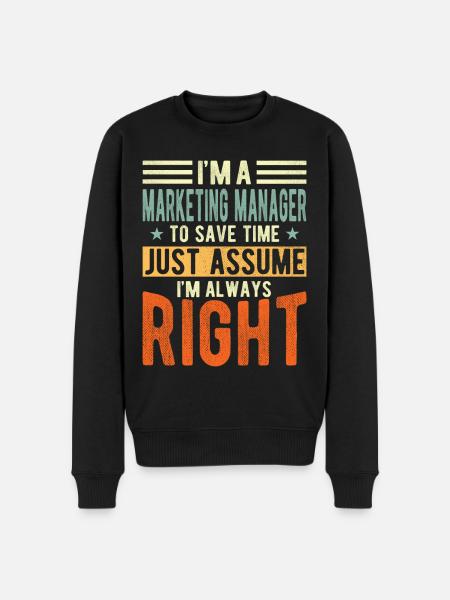 Marketing Manager - Men's Premium Organic Jumper - black
