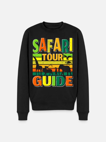 Safari Tour Guide - Men's Premium Organic Jumper - black