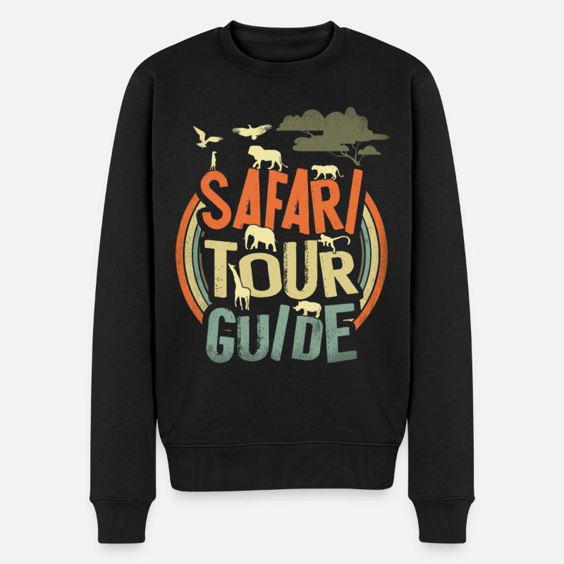 Safari Tour Guide - Männer Premium Bio Pullover - Schwarz