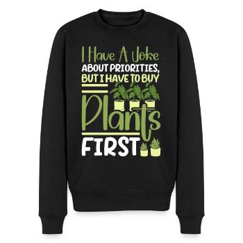 Amoureux des plantes Jardinage Jardiniers - Pull Premium bio Homme - noir - Devant - Nico (187cm)