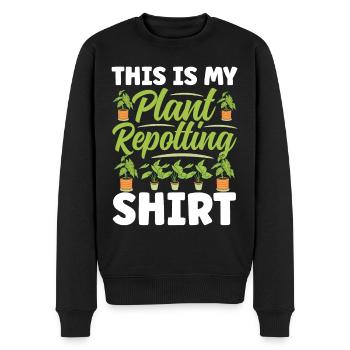 Amoureux des plantes Jardinage Jardiniers - Pull Premium bio Homme - noir - Devant - Nico (187cm)
