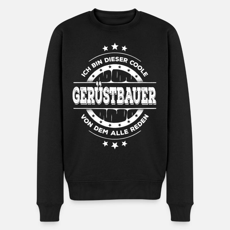 Gerüstbauer Kollegen Geburtstag Gerüstbau Geschenk - Männer Premium Bio Pullover - Schwarz