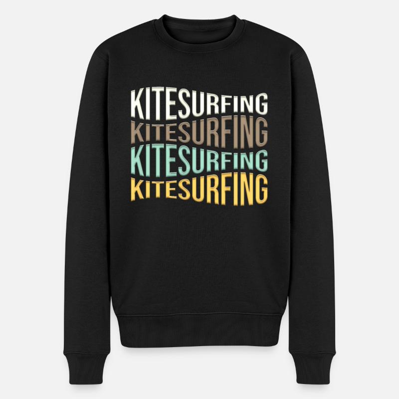 kite surfen - Männer Premium Bio Pullover - Schwarz
