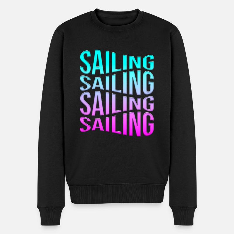 Segeln - Männer Premium Bio Pullover - Schwarz