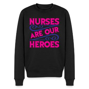 Krankenschwester Krankenhaus Not - Männer Premium Bio Pullover - Schwarz - Vorne - Nico (187cm)