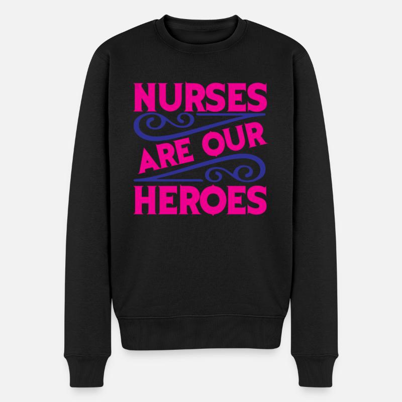 Krankenschwester Krankenhaus Not - Männer Premium Bio Pullover - Schwarz