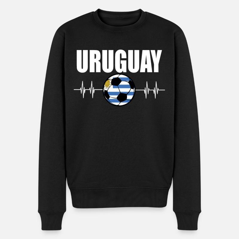 Uruguay Fußball - Männer Premium Bio Pullover - Schwarz