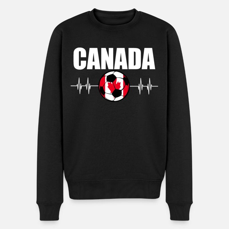 Kanada Fußball - Männer Premium Bio Pullover - Schwarz
