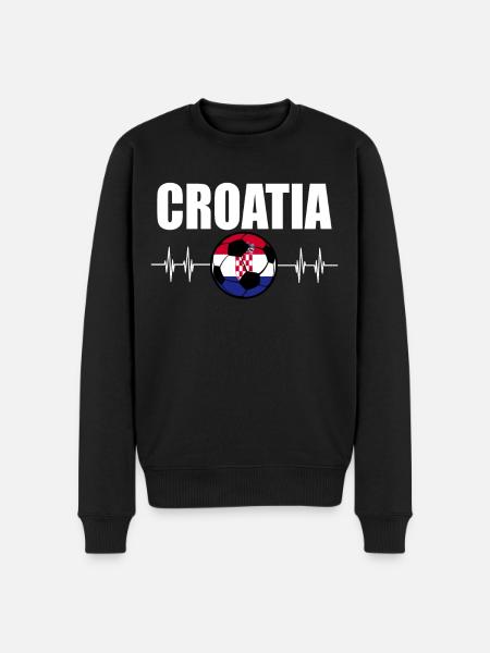 Kroatien Fußball - Männer Premium Bio Pullover - Schwarz