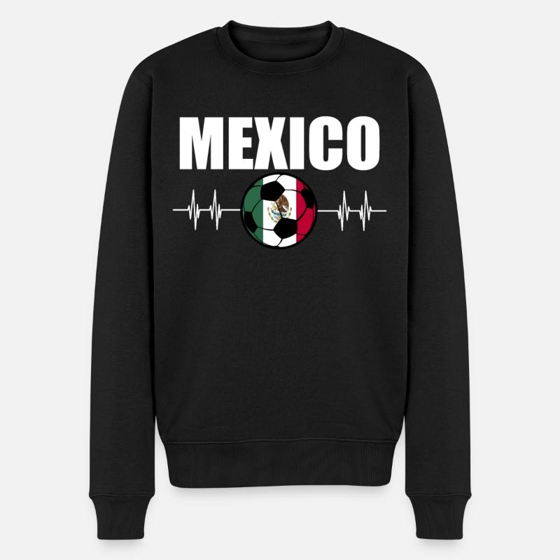 Mexiko Fußball - Männer Premium Bio Pullover - Schwarz