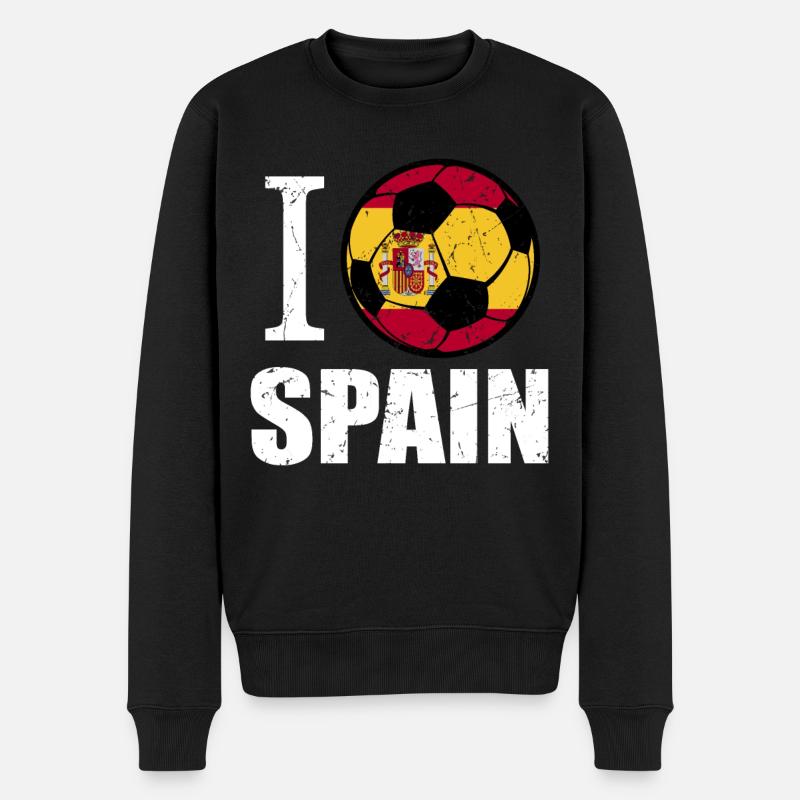 Espagne Football - Pull Premium bio Homme - noir