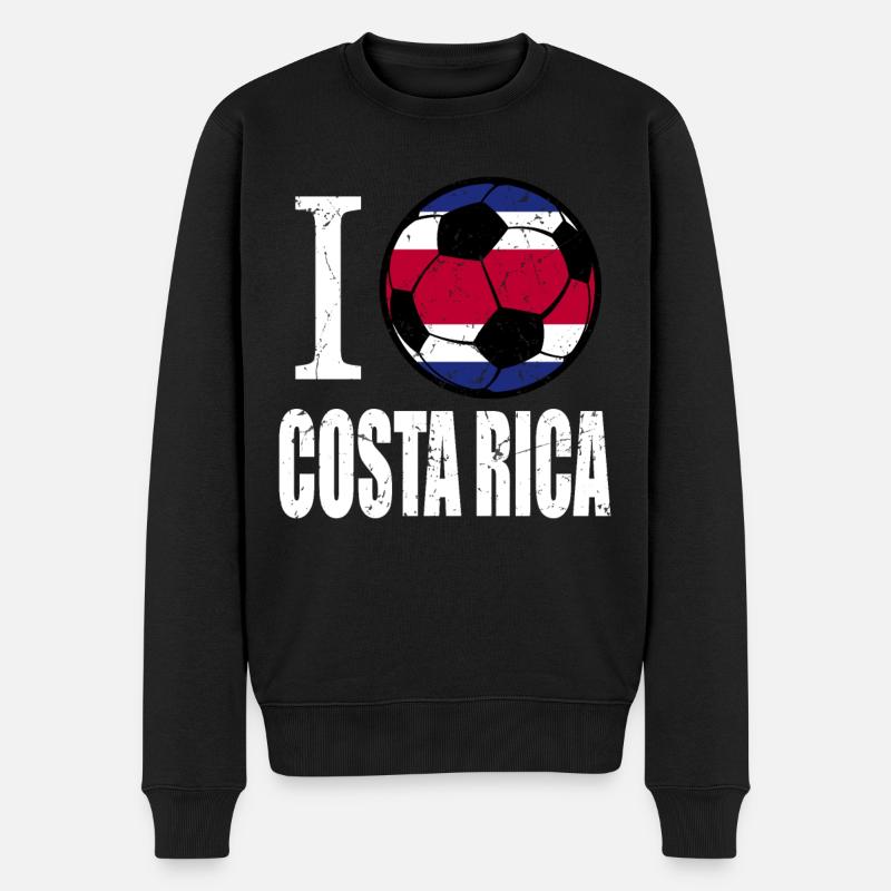 Costa Rica Fußball - Männer Premium Bio Pullover - Schwarz