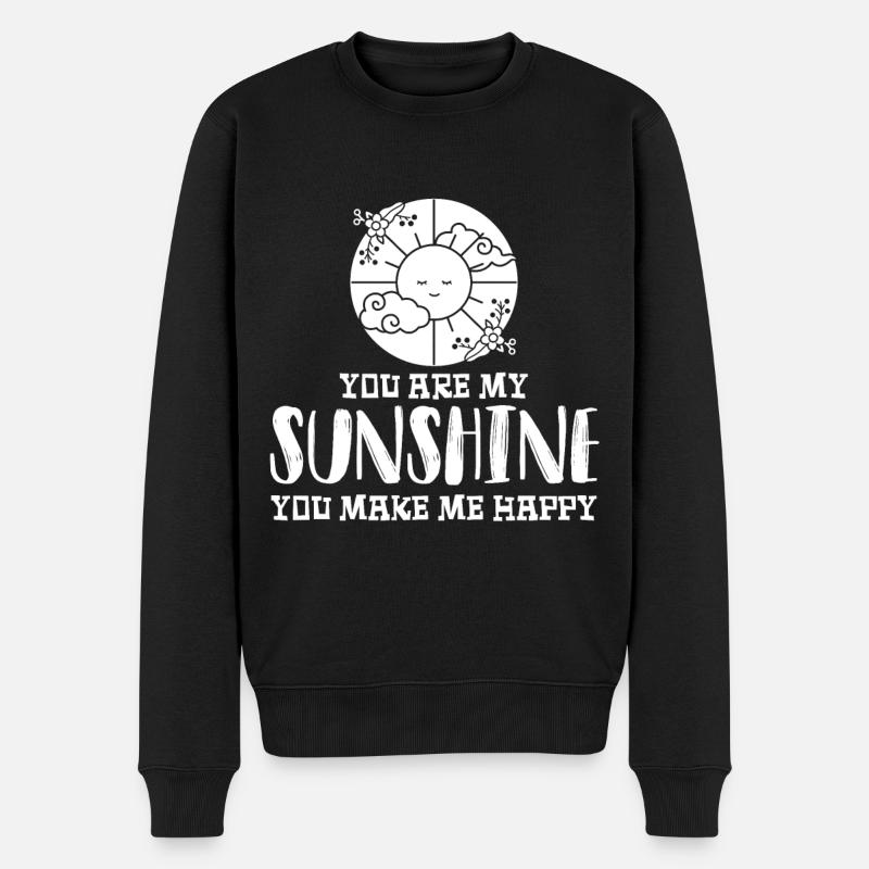 Soleil Lune Soleil Lever de Lune Coucher de soleil - Pull Premium bio Homme - noir
