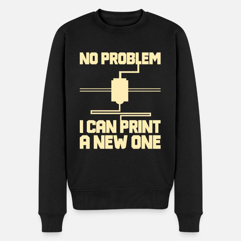 3D Printer 3D Printing - Men's Premium Organic Jumper - black